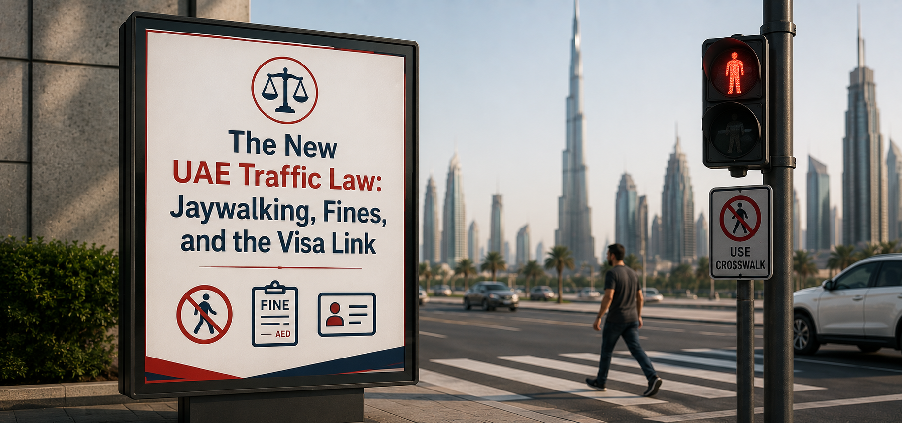 The New UAE Traffic Law: Jaywalking, Fines, and the Visa Link