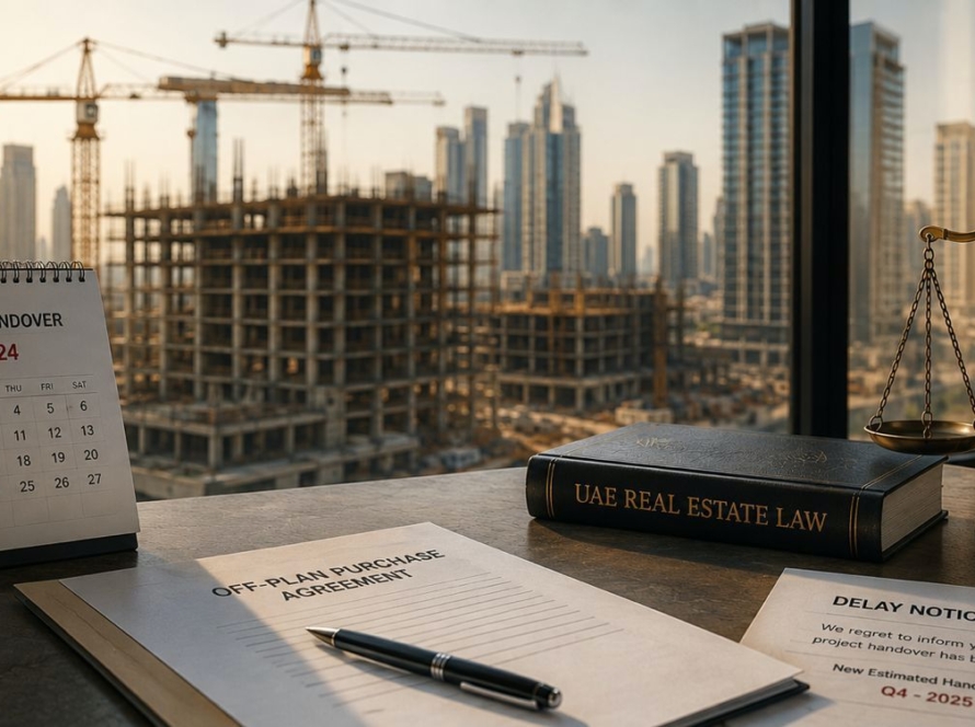 off plan handover delay rights uae