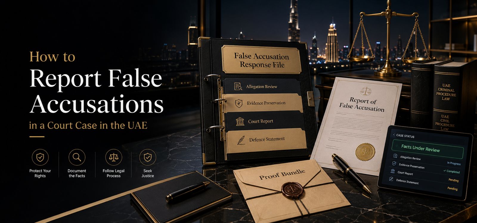 How to Report False Accusations in a Court Case in the UAE?