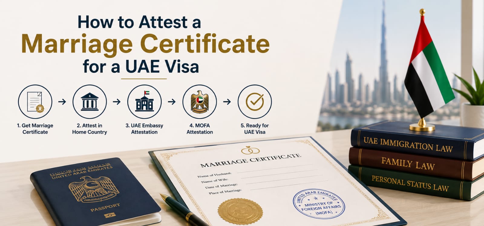 how to attest marriage certificate for uae visa