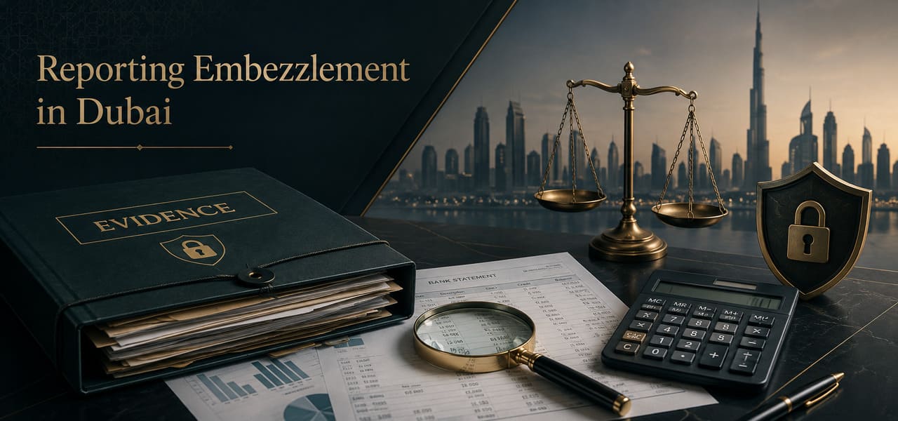 how do i report embezzlement​ in dubai
