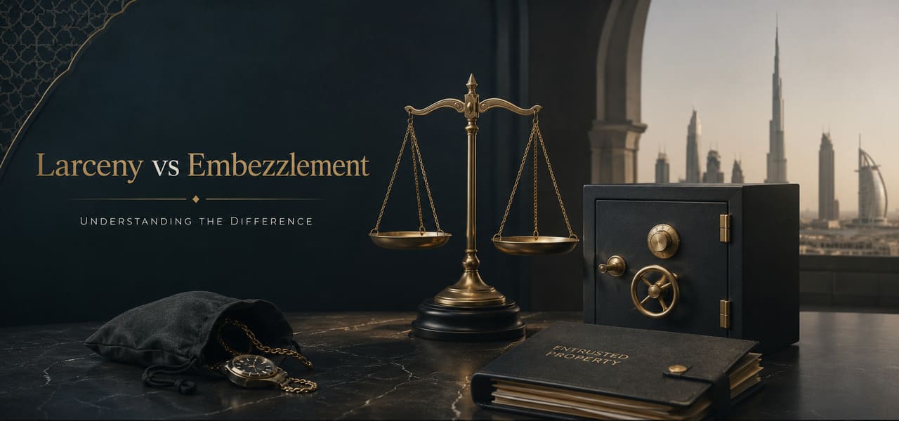 What is the Difference between Larceny and Embezzlement in Dubai