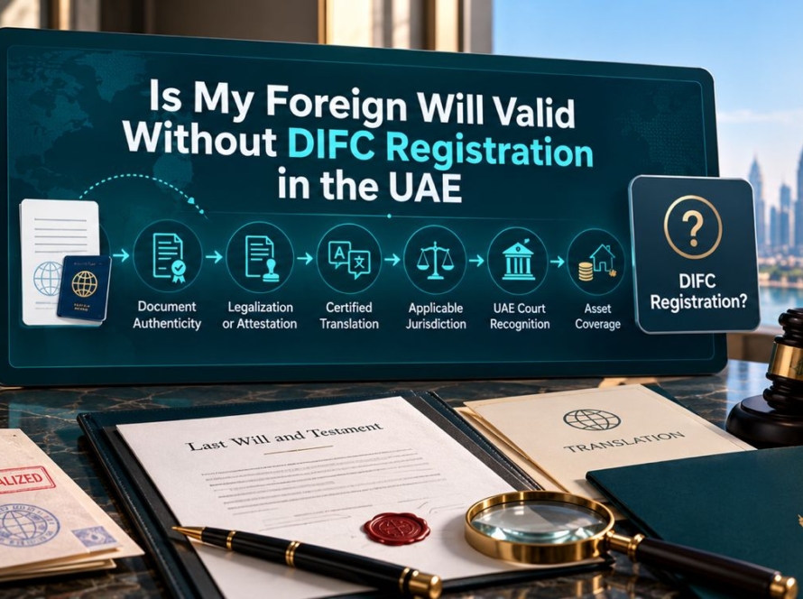Is my foreign will valid without DIFC registration in the UAE