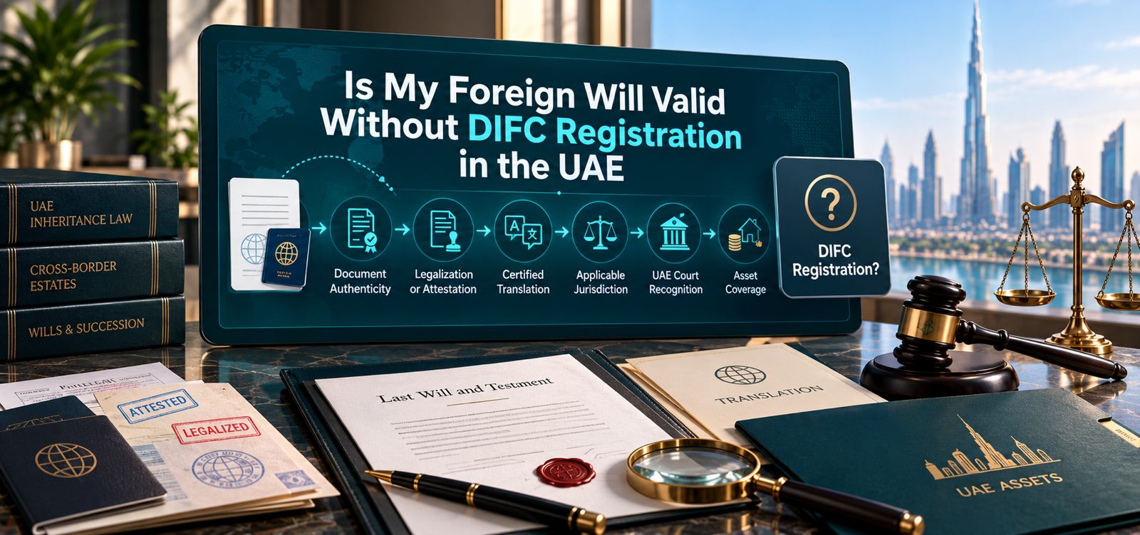 Is my foreign will valid without DIFC registration in the UAE
