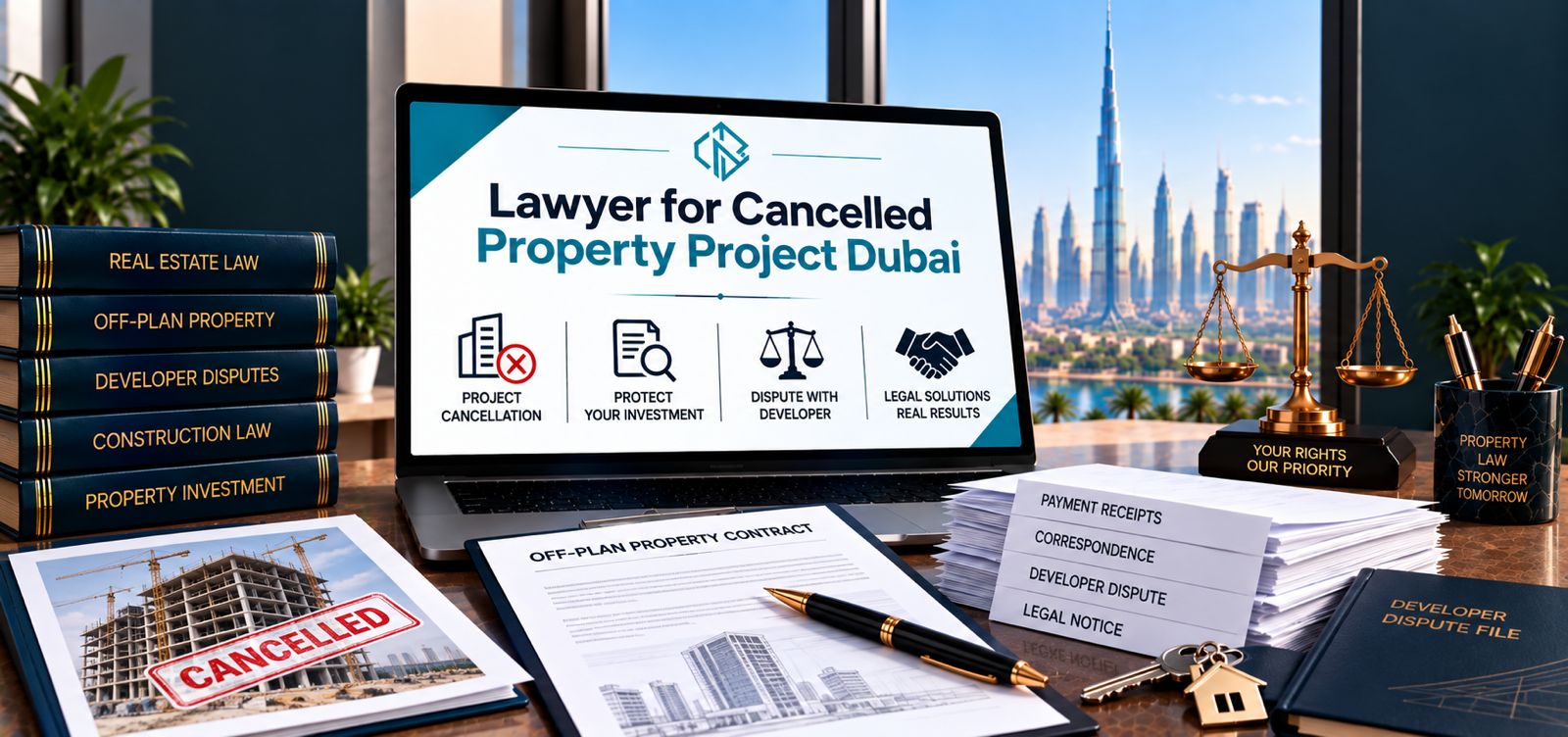 lawyer for cancelled property project Dubai