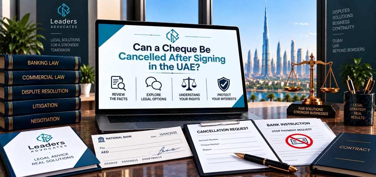 Can a Cheque Be Cancelled After Signing UAE