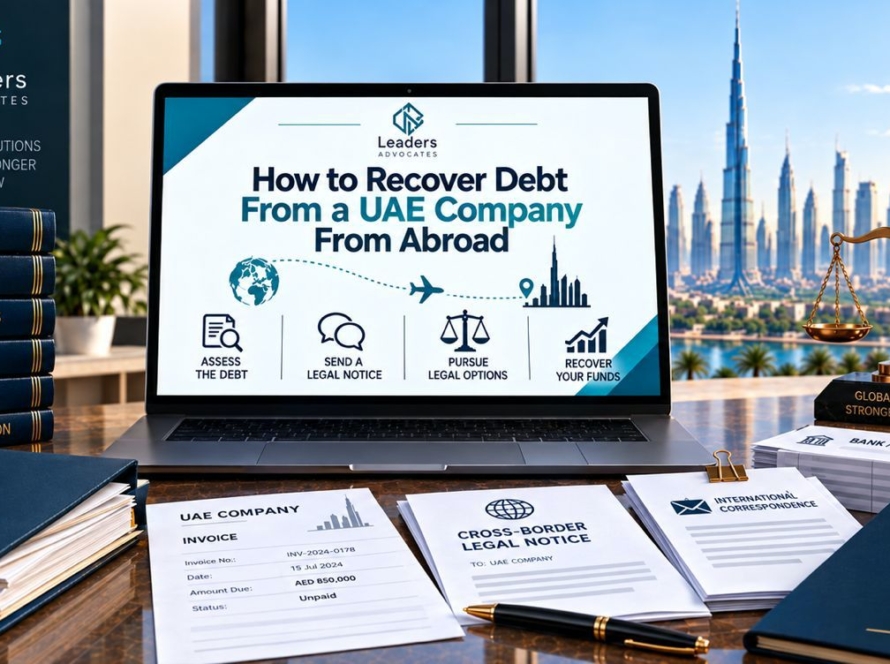 how to recover debt from a UAE company from abroad
