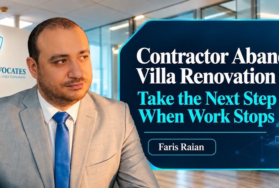 Contractor Abandoned Your Villa Renovation In Dubai: What To Do