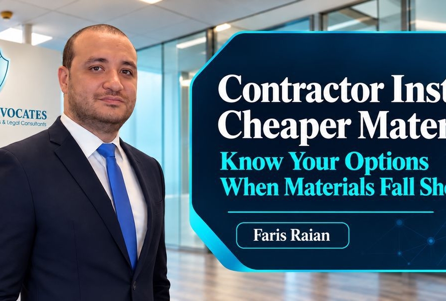 Contractor Installed Cheaper Materials