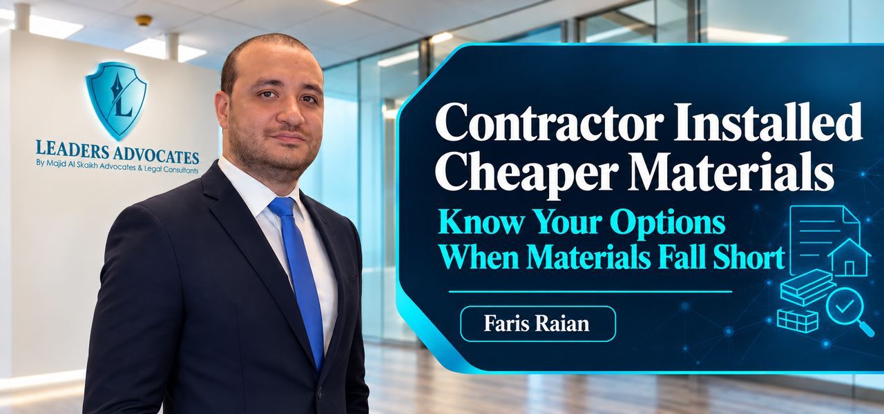 Contractor Installed Cheaper Materials